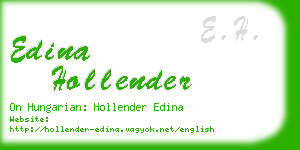 edina hollender business card